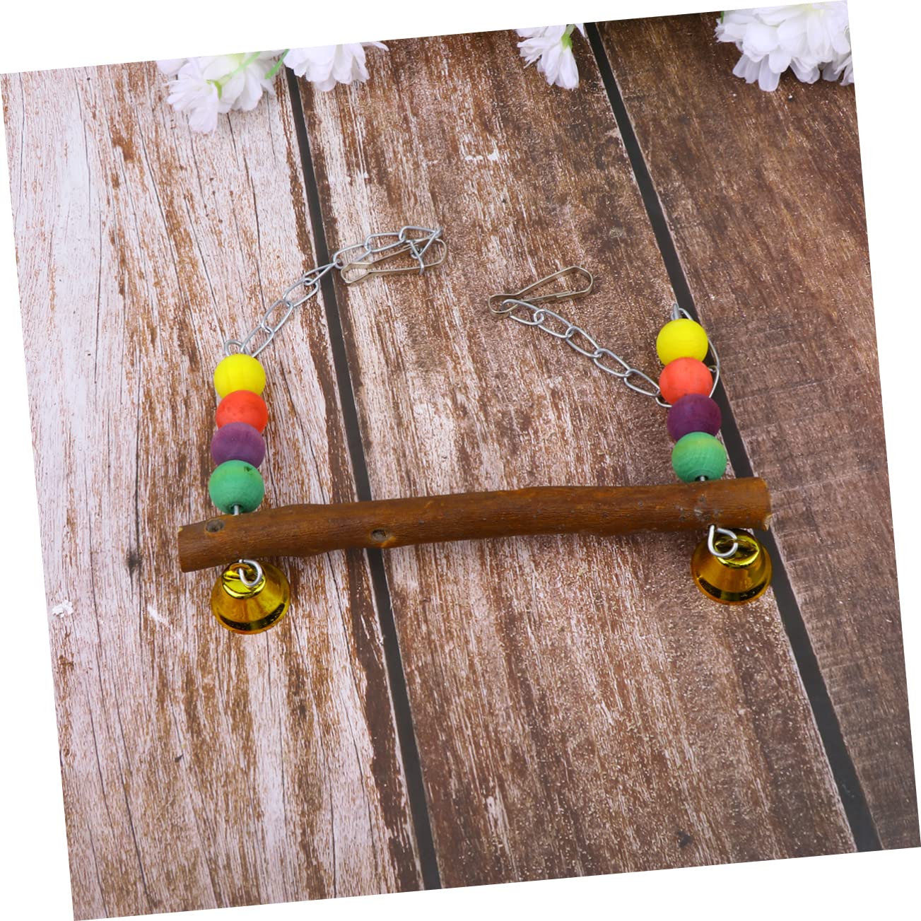 VANZACK 3stücke Parrot Beads Swing Bunte Holzspielzeug Schaukel Für Kleine Vögel Für Wellensittiche Und Papageien Fördert Spiel Und Sicheres Material