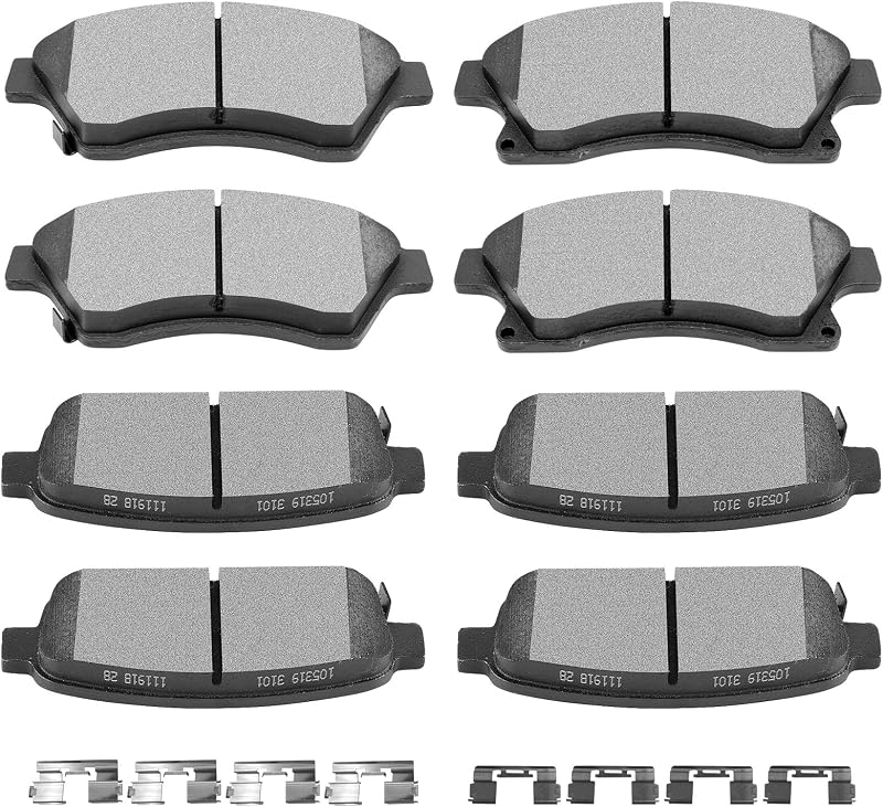 Jogo de pastilhas de freio dianteiras e traseiras SCITOO para Chevrolet Cruze e Sonic – 8 unidades