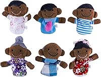 Vista 1 de Super Z Outlet Mini abuelos, mamá y papá, hermano y hermana, títeres de dedo estilo familiar para niños, espectáculos, tiempo de juego, escuelas - 6