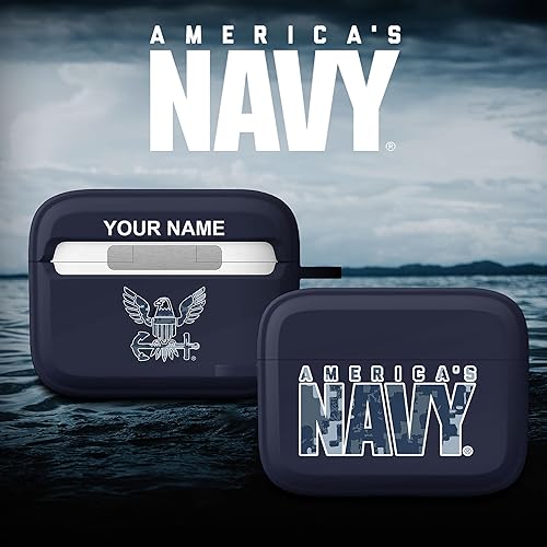 Miniatura 3 de Funda HDX personalizada de la marina de EE. UU. compatible con Apple AirPods Pro 1 y 2 (azul marino)