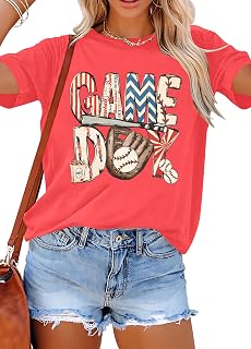 Game Day Shirt Woman Football Baseball Tee Funny Graphic Tops