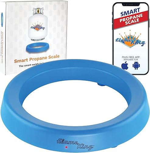 Flame King Báscula de tanque de propano inalámbrica inteligente, medidor de gas Bluetooth con conectividad de aplicación para barbacoa y parrillas,