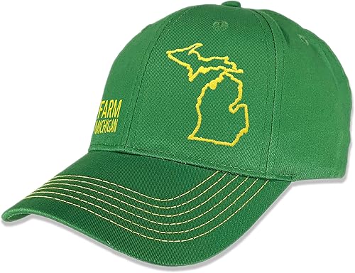 Miniatura 2 de John Deere Sombrero completo de sarga Farm State Pride - verde y amarillo, Amarillo, verde