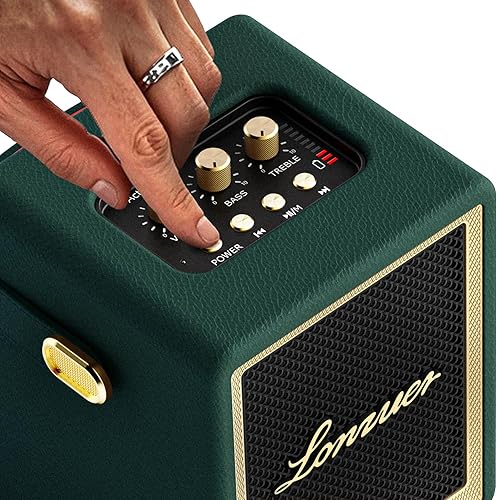 Miniatura 2 de Action - Altavoz portátil de madera con asa, pequeños altavoces Bluetooth portátiles con batería de 5000 mAh, Bluetooth inalámbrico para campaña en