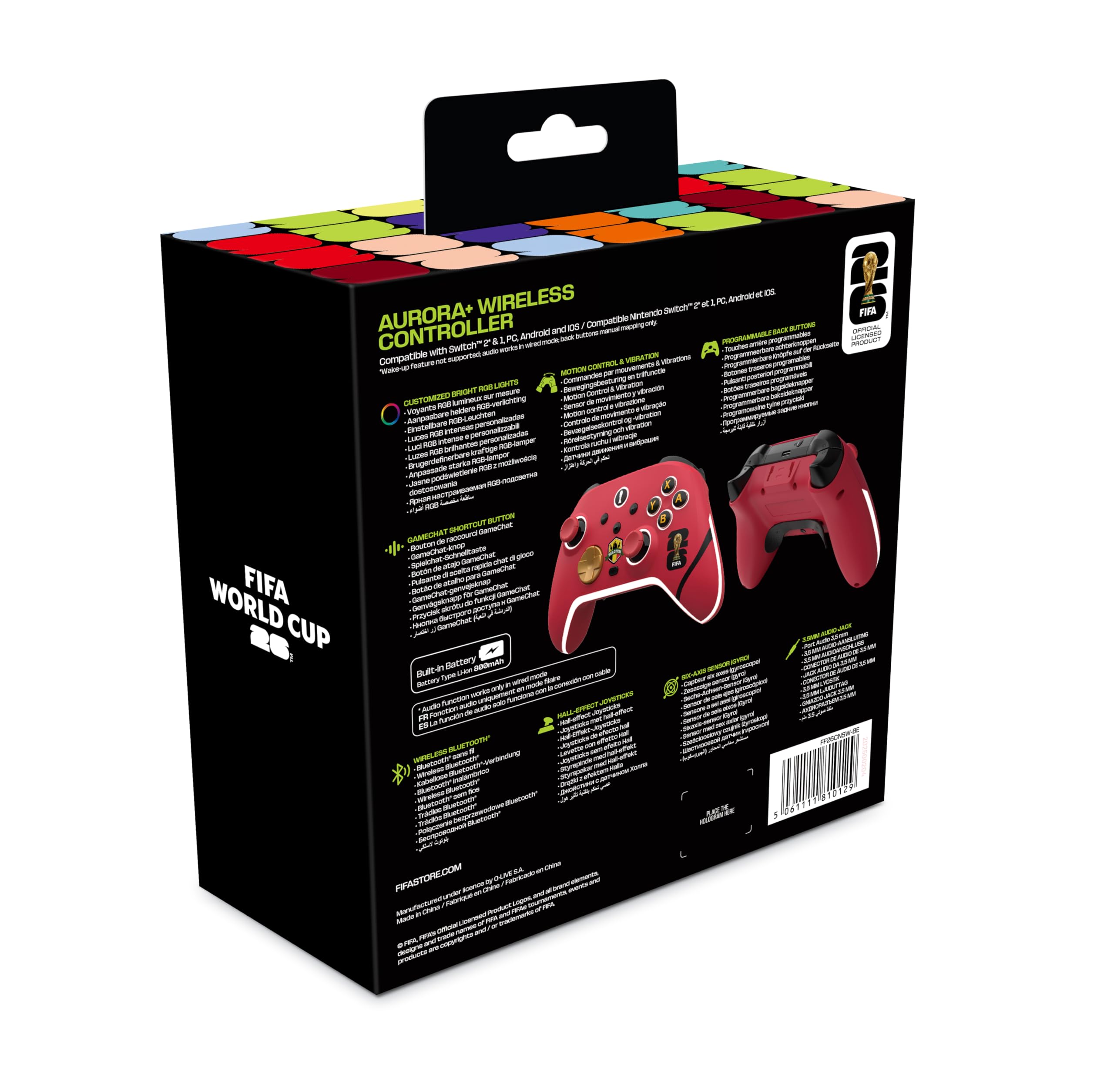 FIFA World Cup 2026 Controller Wireless Belgio per Switch, Switch 2, PC, Android e IOS – DragonShock