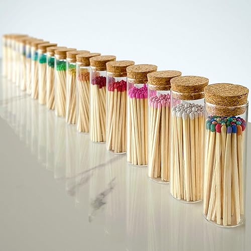 Miniatura 6 de Thankful Greetings Partidos de 4 pulgadas en un frasco elegante + calcomanías incluidas  100 cerillas del color de tu elección  La seguridad