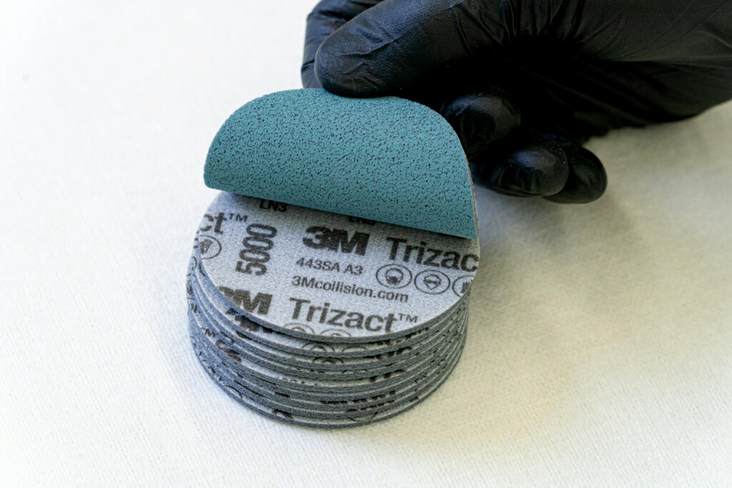 3M Trizact Hookit Feinschleifscheibe 443SA 5000, 75 mm, 5000, 30362, 15 Stück