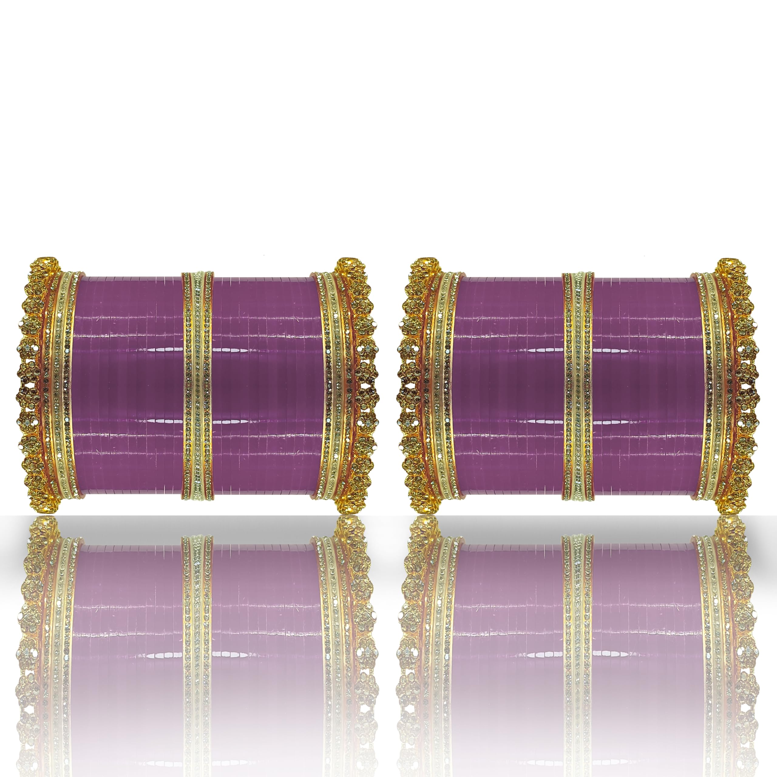 Bridal Punjabi Chuda Set for Womens and Girls (Set of 1) (Lavender, 2.8 (Diameter in inches-2.5)) (B0CSXFSGYX) Amazon Price History, Amazon Price Tracker