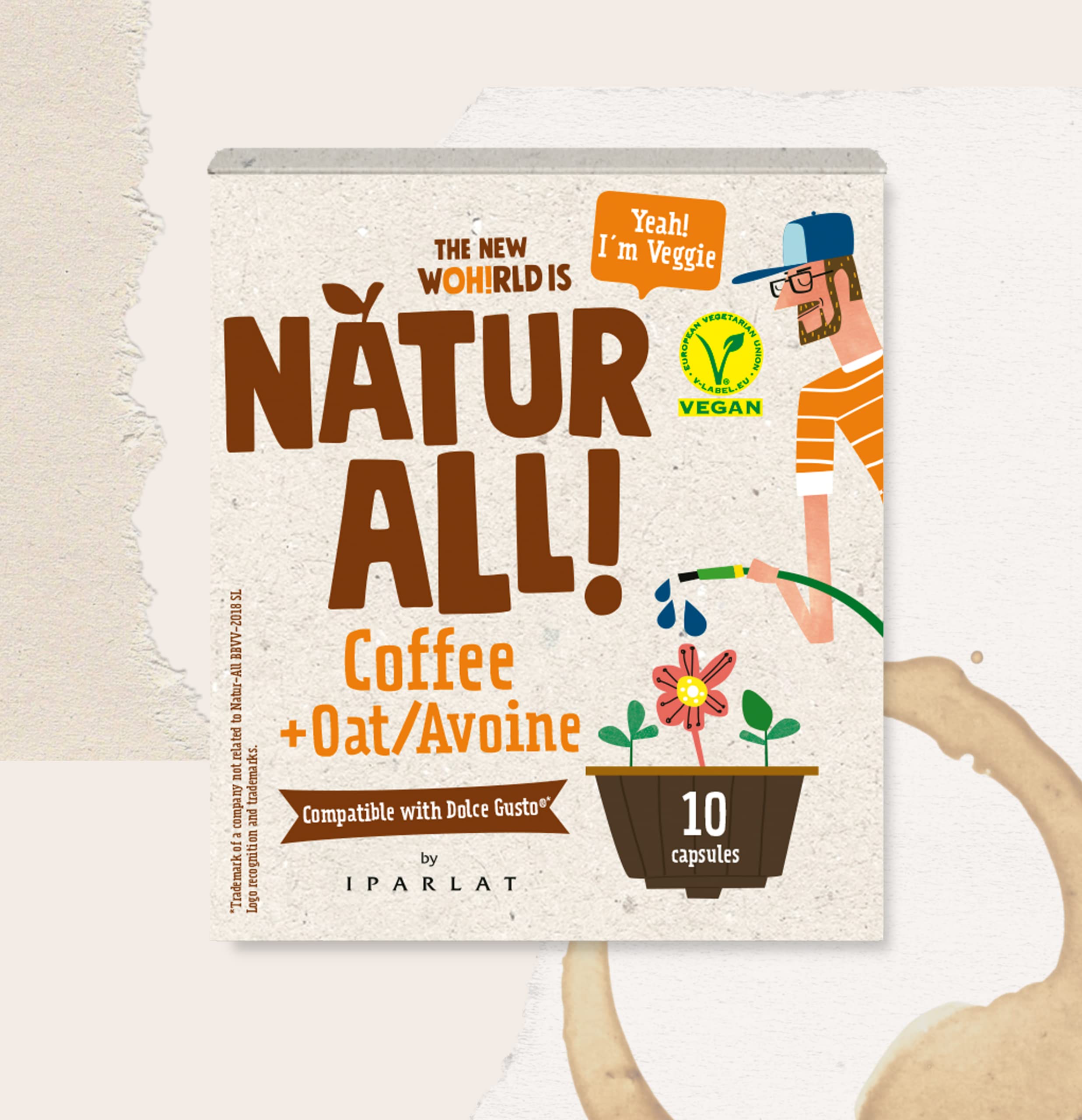 NATUR-ALL Oat Coffe Pods - Oat Drink Coffee Capsules, Capsules for veggie lovers, Compatible with Dolce Gusto, (10 capsules), Pack of 4