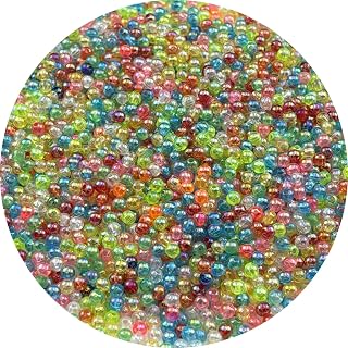 2000pcs 4mm Acrylic Round Beads AB Colors Acrylic Beads Round Spacer Beads with Hole for DIY Bracelet Necklace Jewelry Making Supplies Handmade Craft(Mixed Colors)
