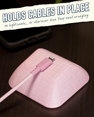 Miniatura 2 de Smartish Soporte magnético, organizador para cables con clips con imán para manejo de cargador en escritorio, mesa de noche o mesilla para todos los