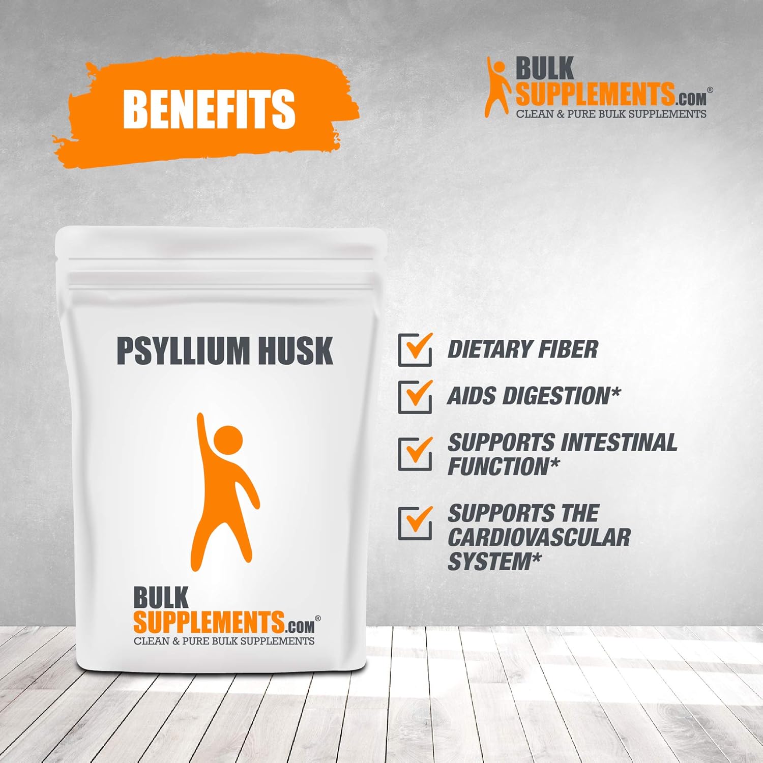 BulkSupplements Psyllium Husk - Psyllium Husk Fiber - Psyllium Nutritional Supplement - Fiber Powder (1 Kilogram - 2.2 lbs) : Health & Household