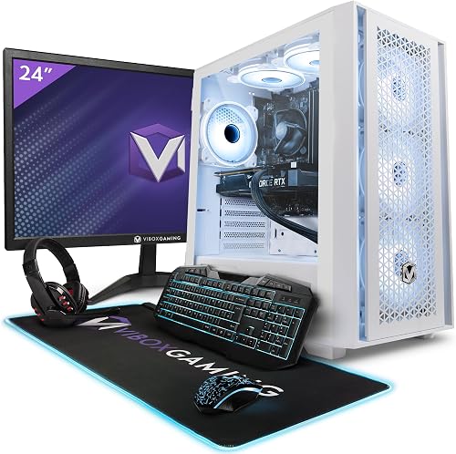 Vibox II-108 Gaming PC Set Komplett • Monitor 23 Zoll • Intel Core i5 10400F 6-Kern •…