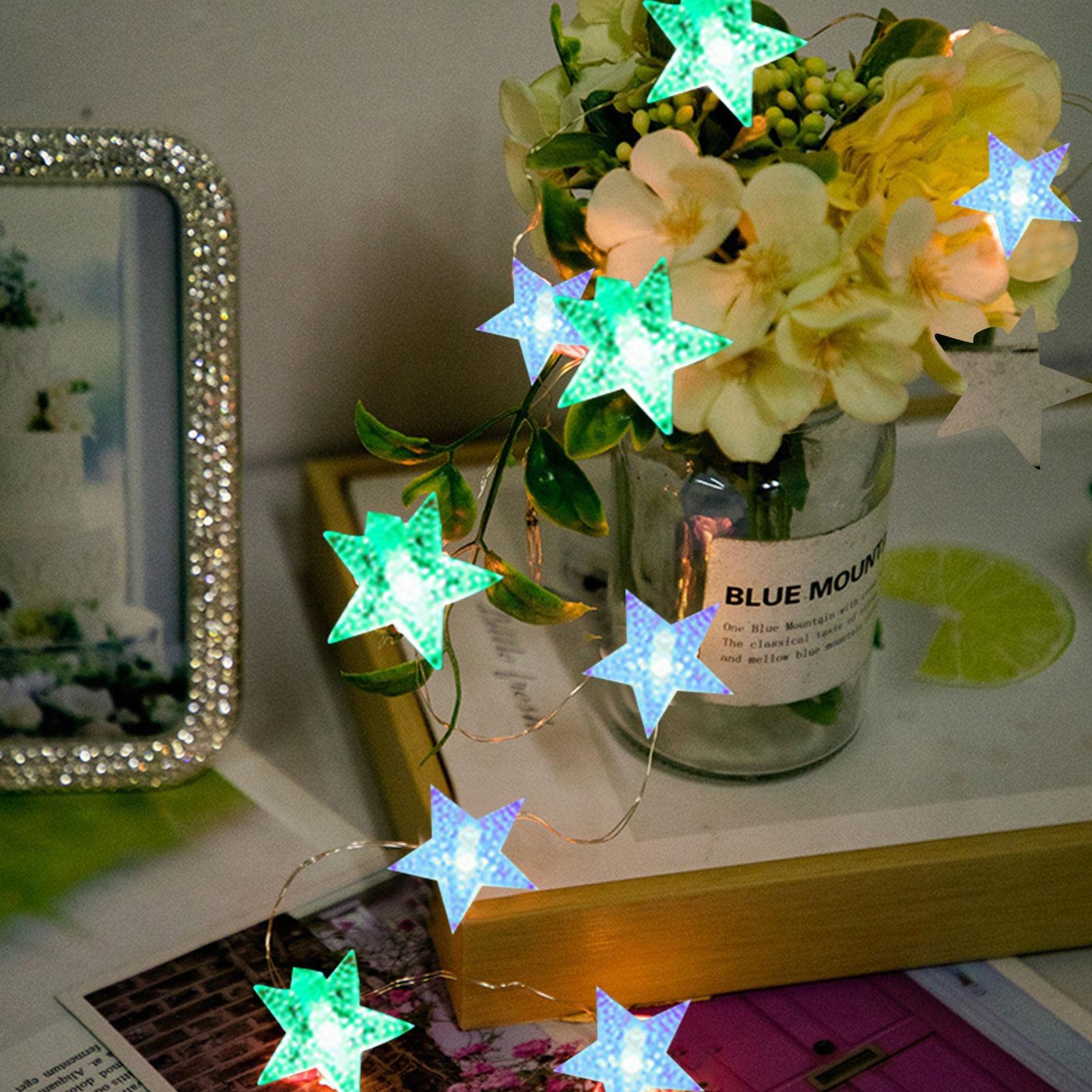 Guirlande Lumineuse Extérieure Solaire,Lumières LED Avec Arbre De Noel En Spirale Supérieure En