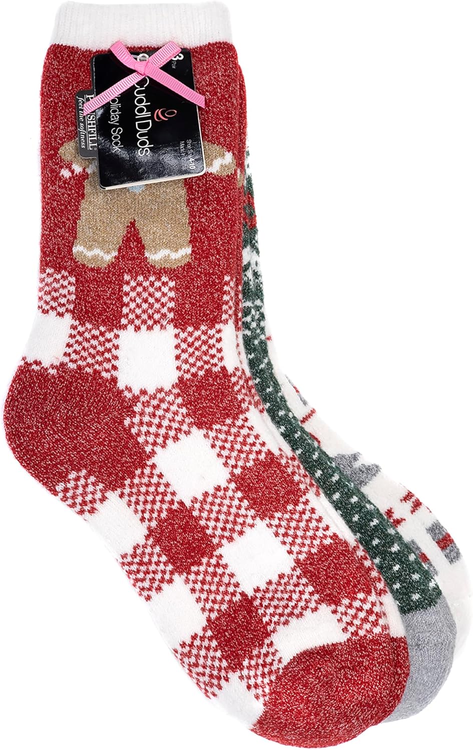 Cuddl Duds Women Warm Winter Cold Weather Ski Snowboard Super Soft Multi Pair Pack Lounge Socks - Image 4