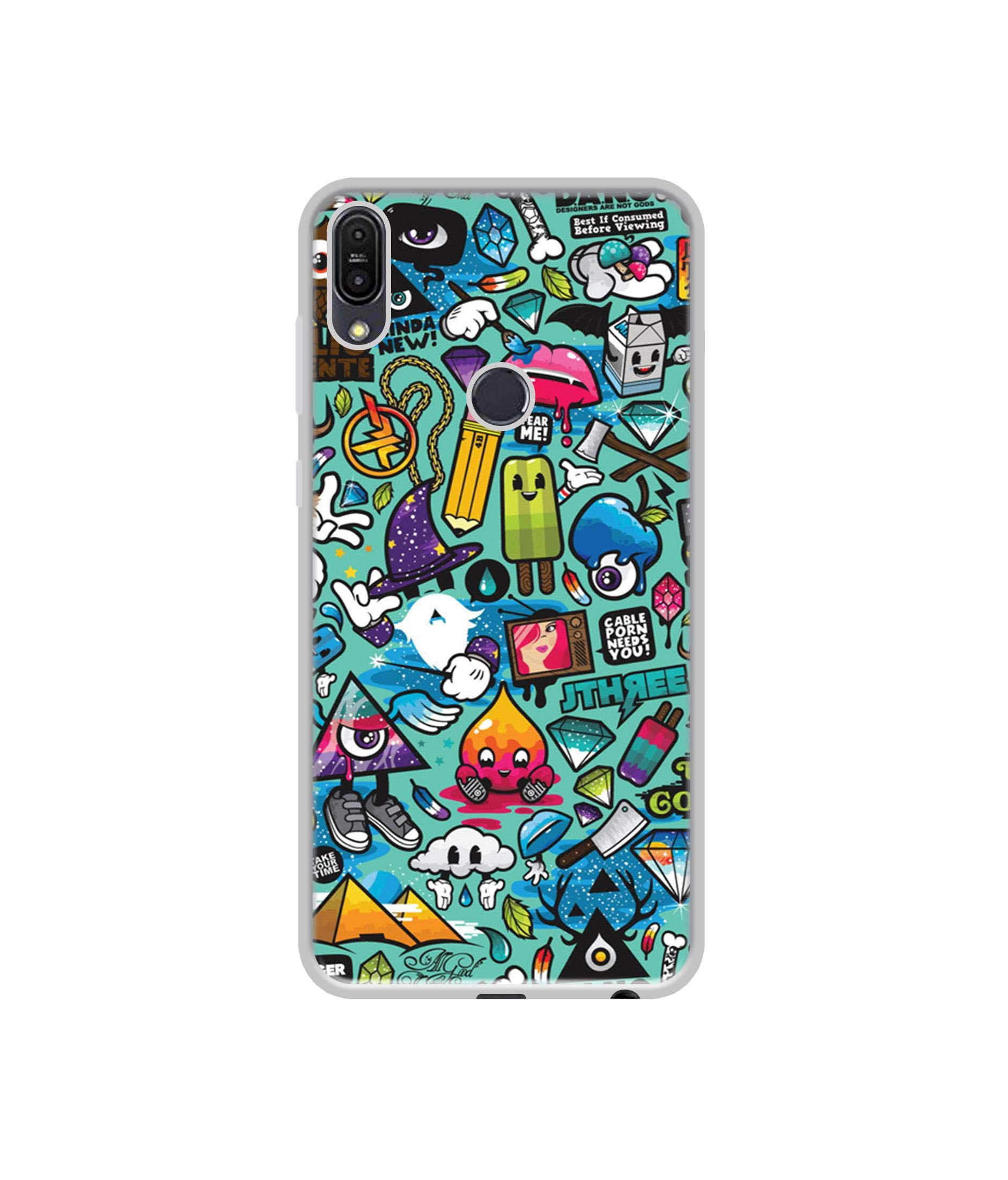 Casotec Crazy Design Printed Silicon Soft TPU Back Case Cover for Asus Zenfone Max Pro M1 (B08S3BH7K6) Amazon Price History, Amazon Price Tracker