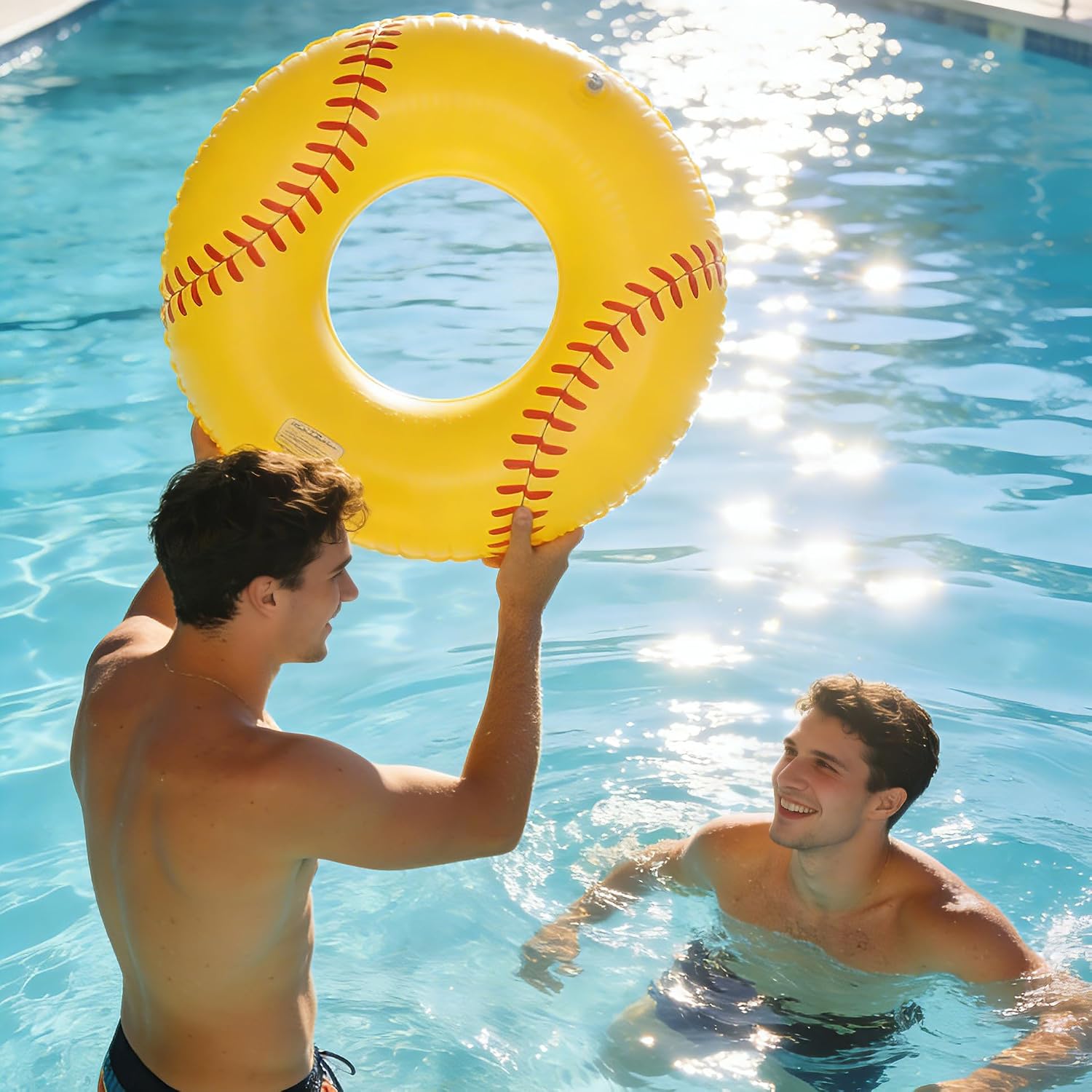 wimming Pool Tubes-2PCS Inflatable Pool Floats for Adult Swim Ring Pool Floaties Inflatable Swimming Pool Raft Party Water Summer Beach Lounger Float Party Supplies