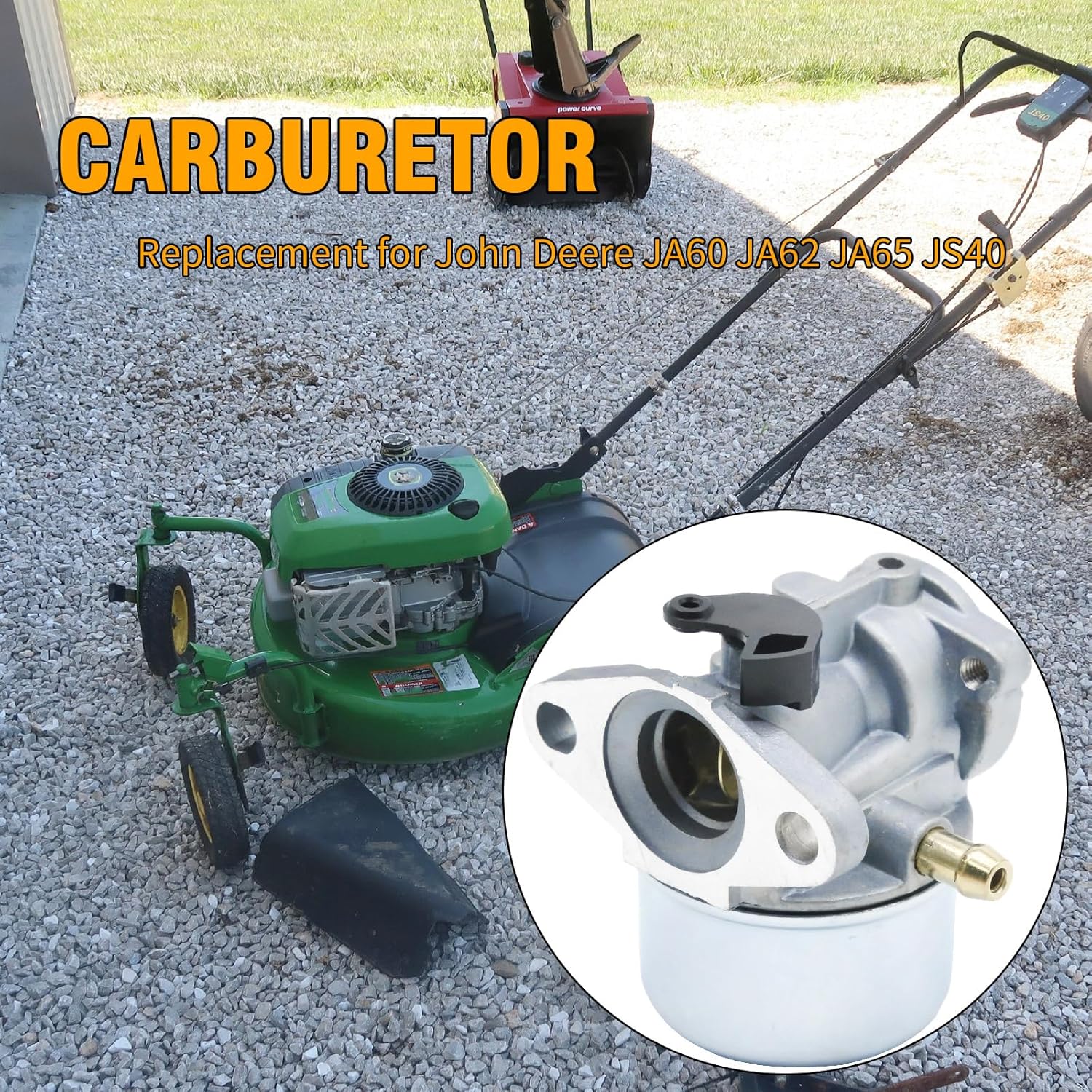 EATAKWARD 499617 Carburetor, Replacement for John Deere JA60 JA62 JA65 JS40 JS45 JS60 JS61 JS63 JS63C JS63E 21 Inch Walk-behind Lawn Mower, Replaces 790120