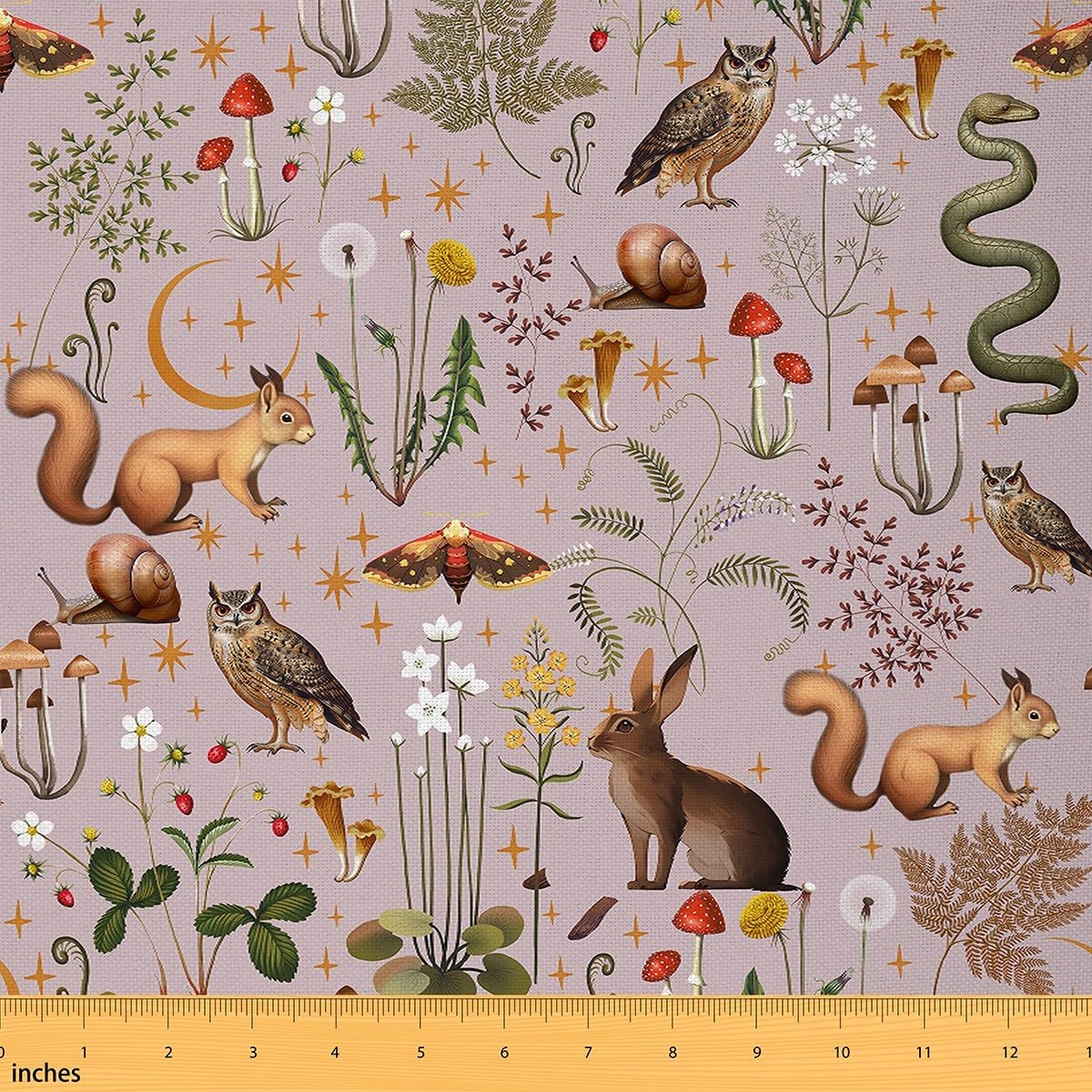 Happy Camping Upholstery Fabric - Camper Theme by The Yard, Camp Tent RV Accessories Outdoor, Botanical Pine Tree Waterproof, DIY Art Quilting for Sewing, 10 Yards, Green