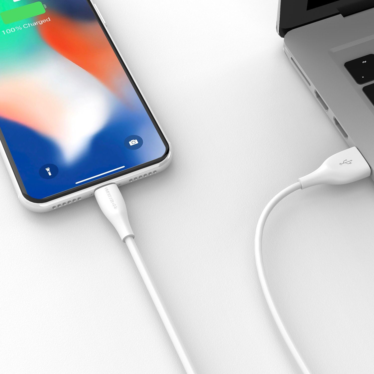 UNBREAKcable 6.6ft/2M iPhone Charger Cable Lightning Cable - [Apple MFi Certified] USB Data Cord Cable for Apple iPhone 11 11 Pro 11 Pro Max X XS XR XS Max 8 7 8 Plus 7 Plus 6 6s, iPad, iPod