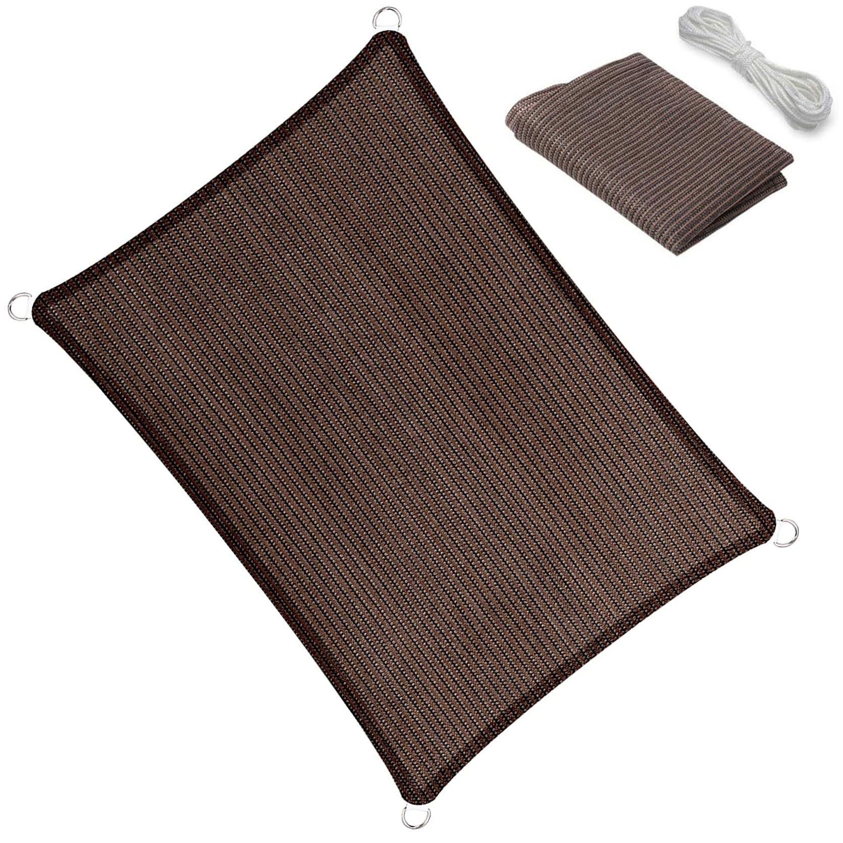 KLGFBDC Brown Sun Protection Awning 250x620 cm 98% UV Protection Wind Resistant Tear Resistant Weatherproof Balcony Canopy Ideal Patio Garden