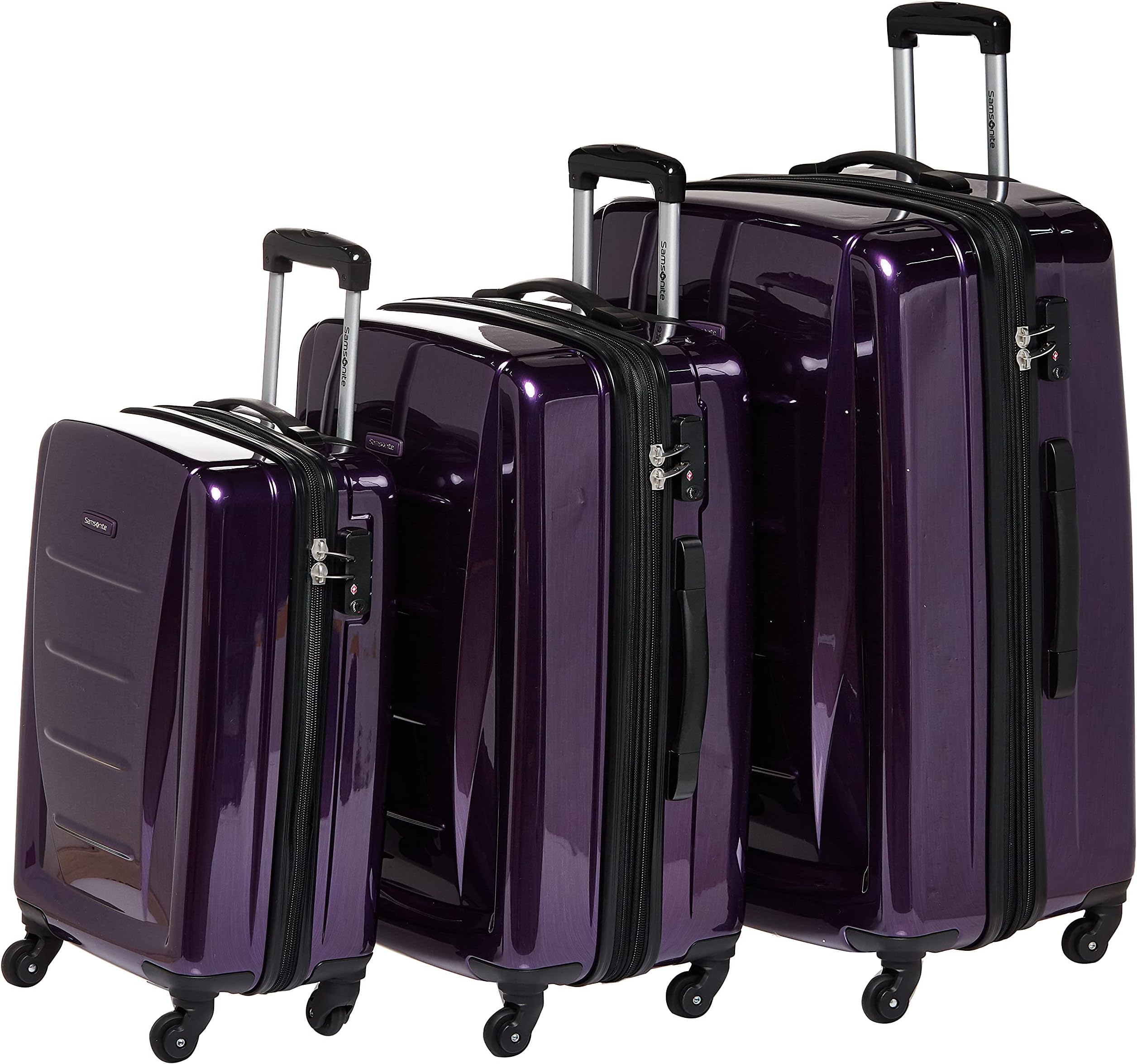 Samsonite Winfield 2 Fashion Polycarbonate Hardside 3 Piece Spinner Set (Purple)