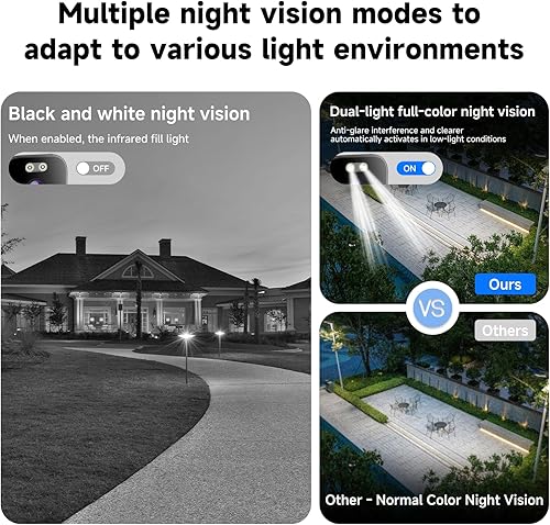 Miniatura 4 de Cámara de seguridad de ventana 4K para el hogar Cámara de ventana WiFi de 2.4 GHz y 5 GHz con visión nocturna a color de doble luz - Cámara de