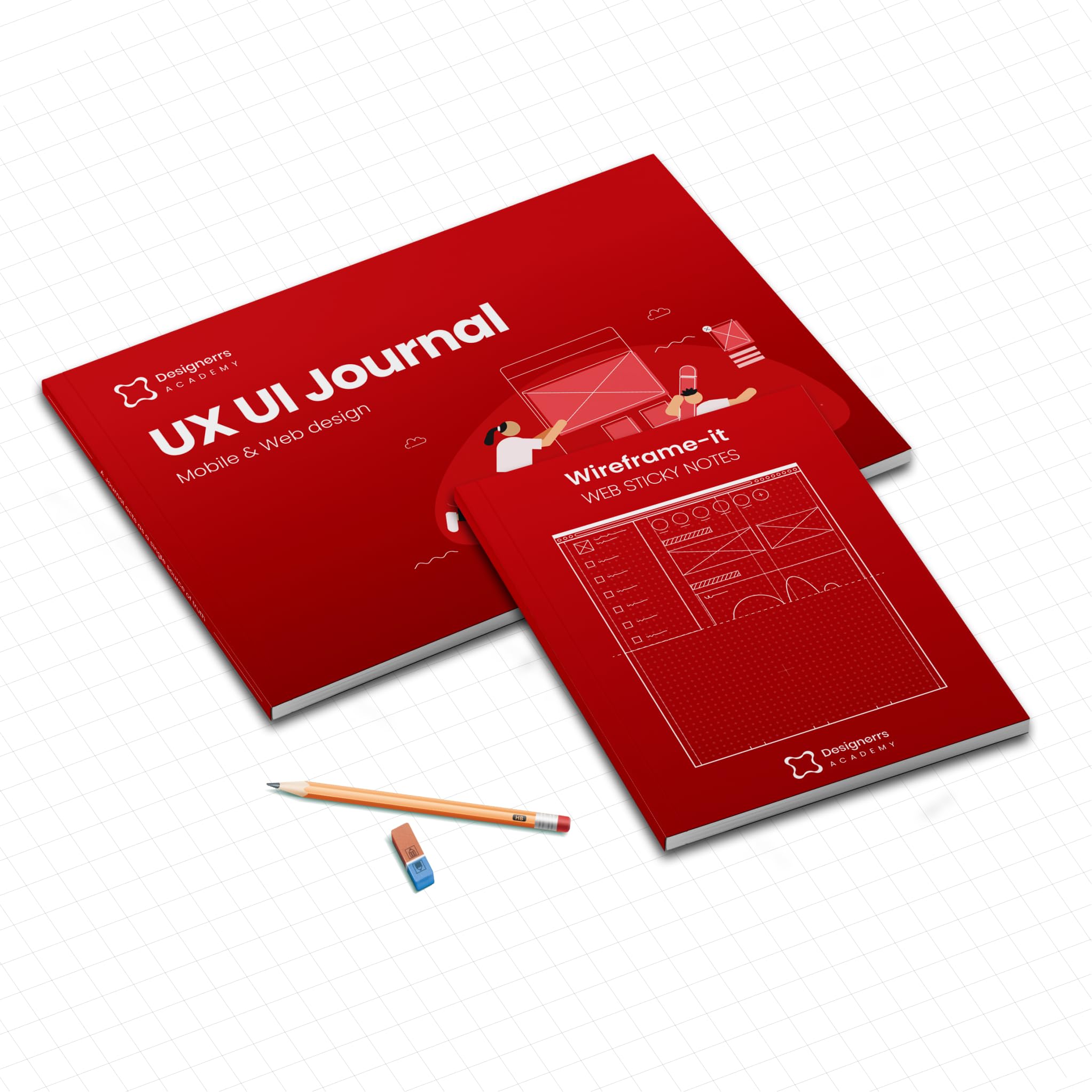 Designerrs Academy UX UI Journal + Web Wireframe-It Sticky Notes