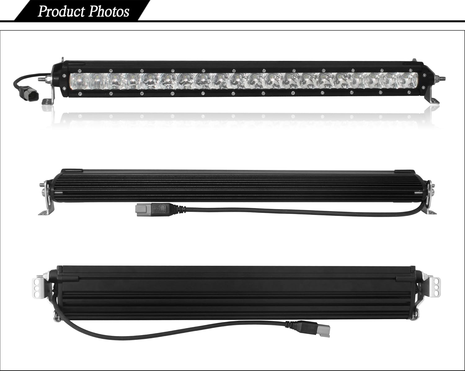 Aurora 50 Inch LED Light Bar Multiple Views