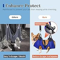 Vista 7 de PatiencET Hamaca de Aseo para Perros, Hamaca de Aseo para Mascotas para Gatos y Perros, Soporte para Perros para Corte de Uñas, Cabestrillo