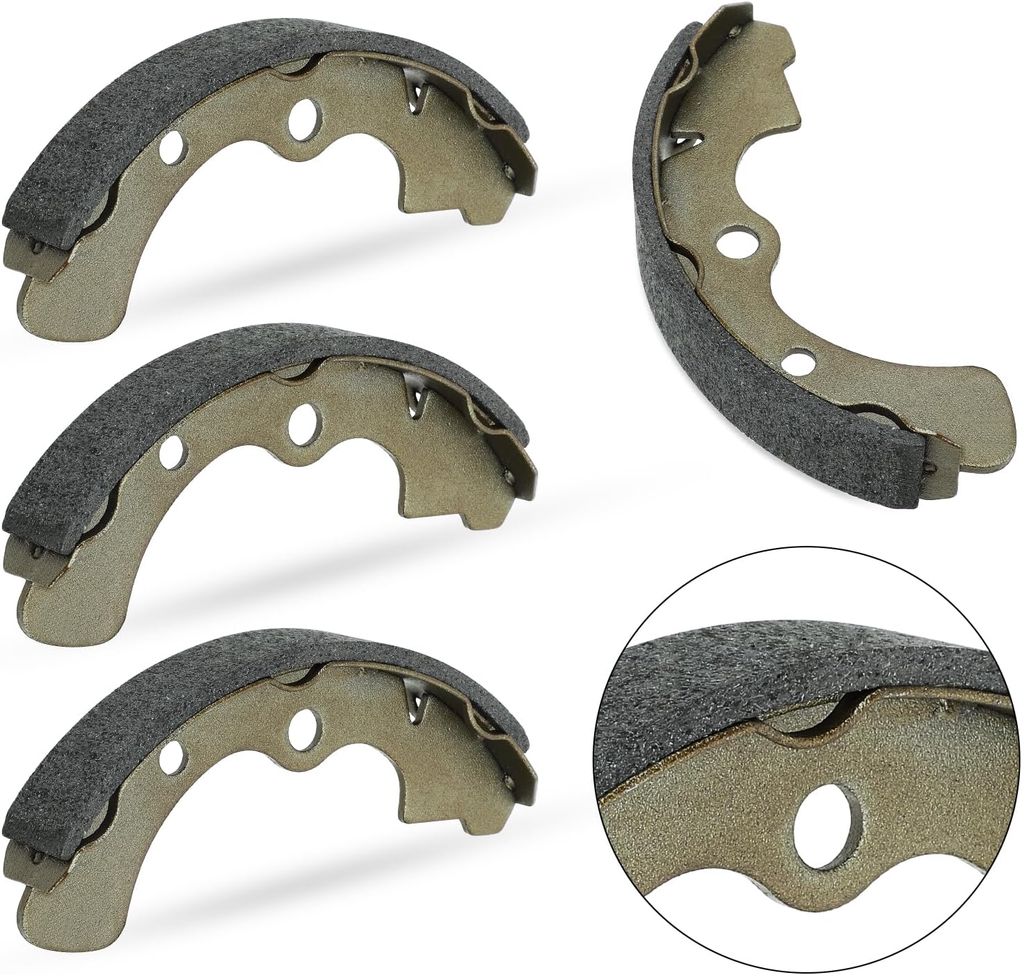 M MATI Front Wheel Brake Drum Hub & Brake Shoes 2Set for Kawasaki Mule 2010 KAF540 1990 Mule 2500 KAF620 1994-2000 Mule 2510 4x4 KAF620 1993-2000 Mule 2510 Diese-l KAF950 2000-2001