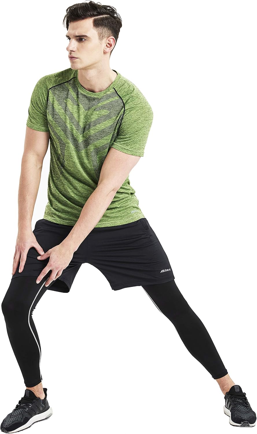 Mens Running Dry Fit T-Shirt Athletic Outdoor Short Sleeve Comfortable Sports Top - Image 4