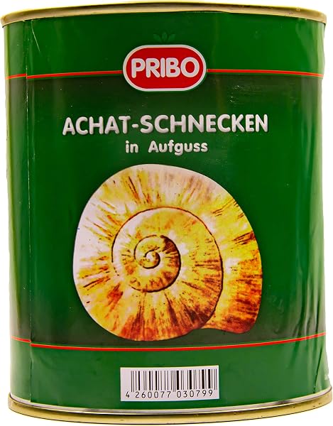 Food-United Achat-Schnecken 2 Dosen Füllmenge 800g ATG 455g, 2,5g pro Schnecke, 186 Stück, 12 Duzend, im neutralen Aufguss, zart und aromareich für Gourmets - 1