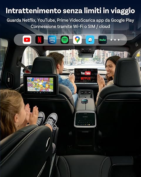 Ottocast P3 Pro, adattatore CarPlay e Android Auto wireless con Android 13, Snapdragon SM6225, 8GB RAM + 128GB ROM, HDMI 1080P, WiFi 6, schermo diviso e assistente vocale AI, compatibile dal 2016 - 5