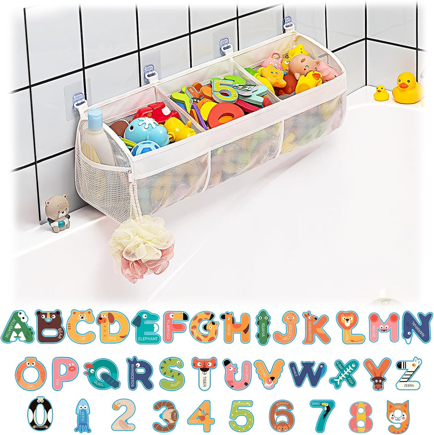 Austion Original Mesh Bath Toy Storage, Large Capacity Bath