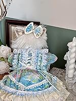 Vista 139 de Vestido de princesa de encaje para perros pequeños y pequeños extragrandes, color negro, talla L