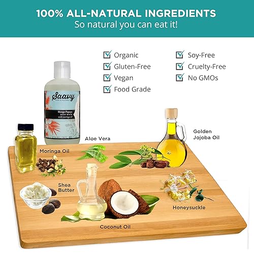 Miniatura 3 de Saavy Naturals Bay Rum and Hemp Gel de ducha para mujeres y hombres, lujoso, rico y cremoso, gel de ducha de gel perfumado natural, jabón corporal