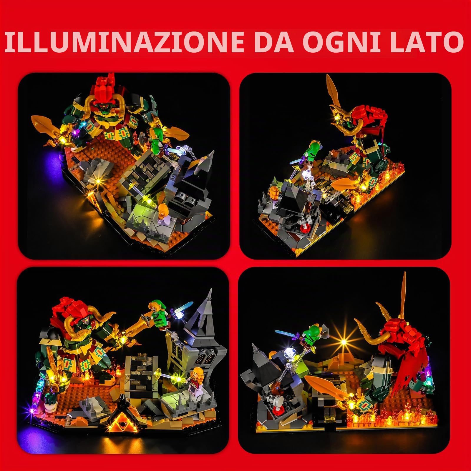 BRIKSMAX Illuminazione a LED per LEGO The Legend of Zelda Ocarina of Time, l'ultimo combattimento 77093, set di luci compatibili per mattoncini da costruzione, senza set Lego
