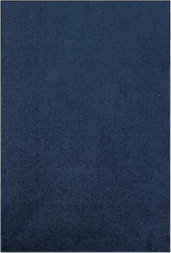 Miniatura 3 de Home Queen - Alfombra de pasillo de color liso, Polipropileno, Marino