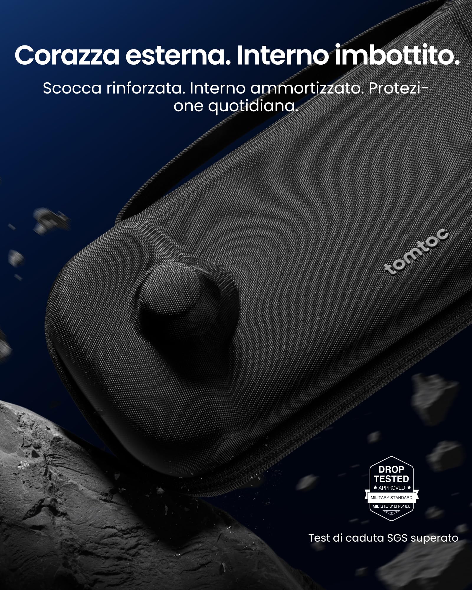 tomtoc Custodia per PS Portal Remote Player, custodia in feltro antiodore con guscio rigido, organizer portatile per cavo di ricarica e accessori, protezione di livello militare