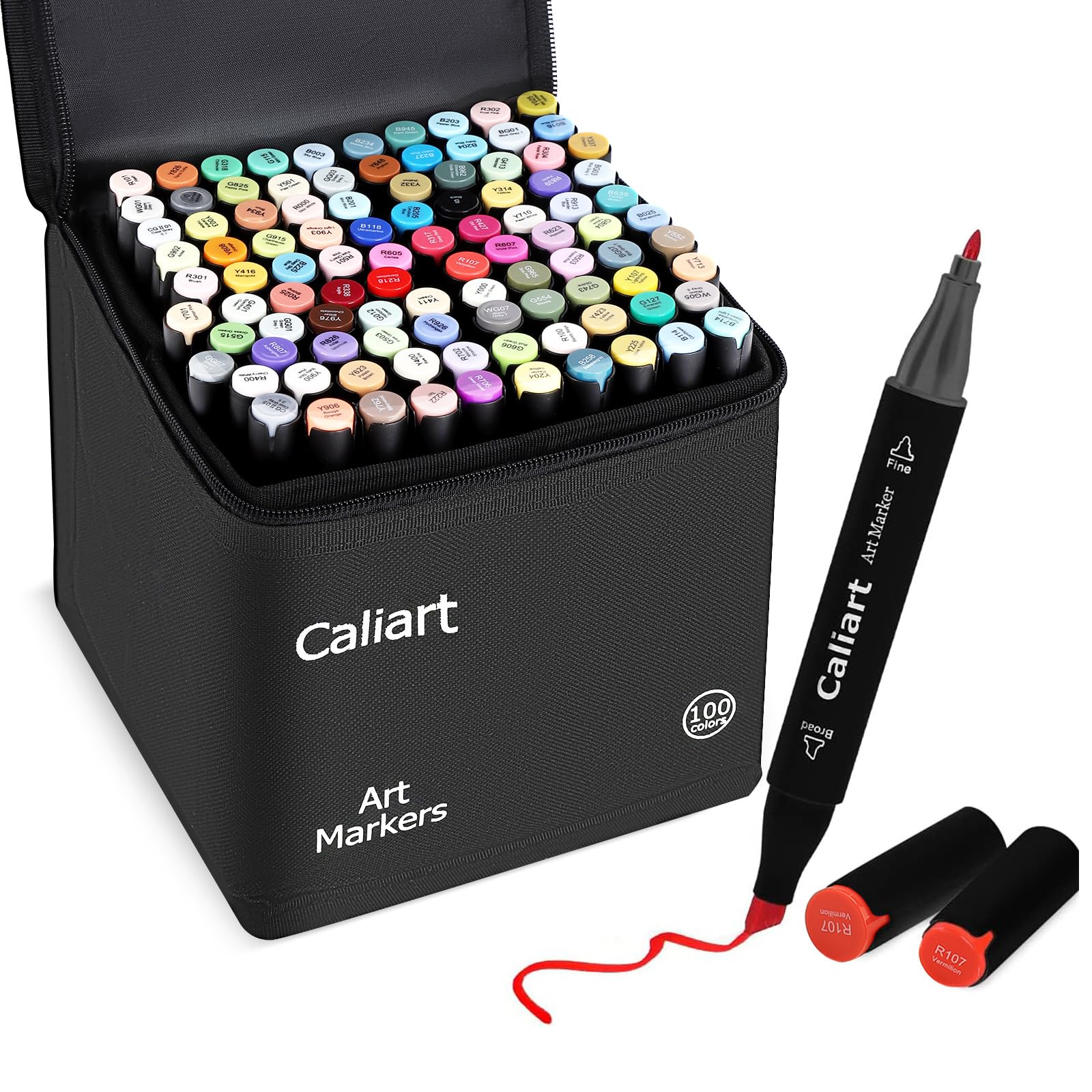 Caliart 100 Colors Dual Tip Art Markers