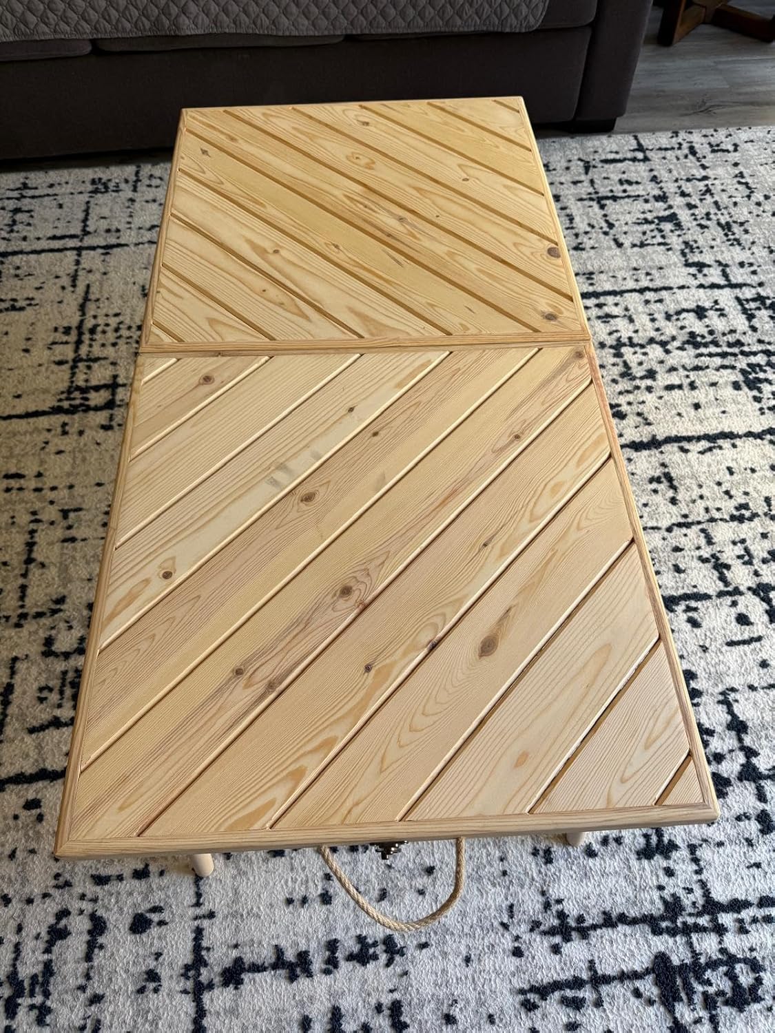Foldable Wooden Picnic Table, Low Floor Table for Outdoor Parties, Kids Events, Boho Gatherings, Wooden Camping Table, Dining Table