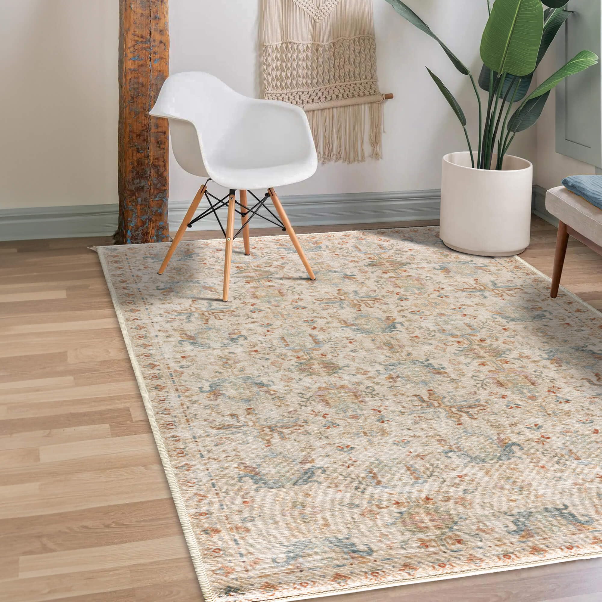 Tapis Salon Poil Court Gris 200x290CM Moderne Motif Abstrait Tapis De Chambre Adulte Antidérapant Lavable En Machine Tapis De Sol Doux Pour Salon, Chambre, Salle A Manger