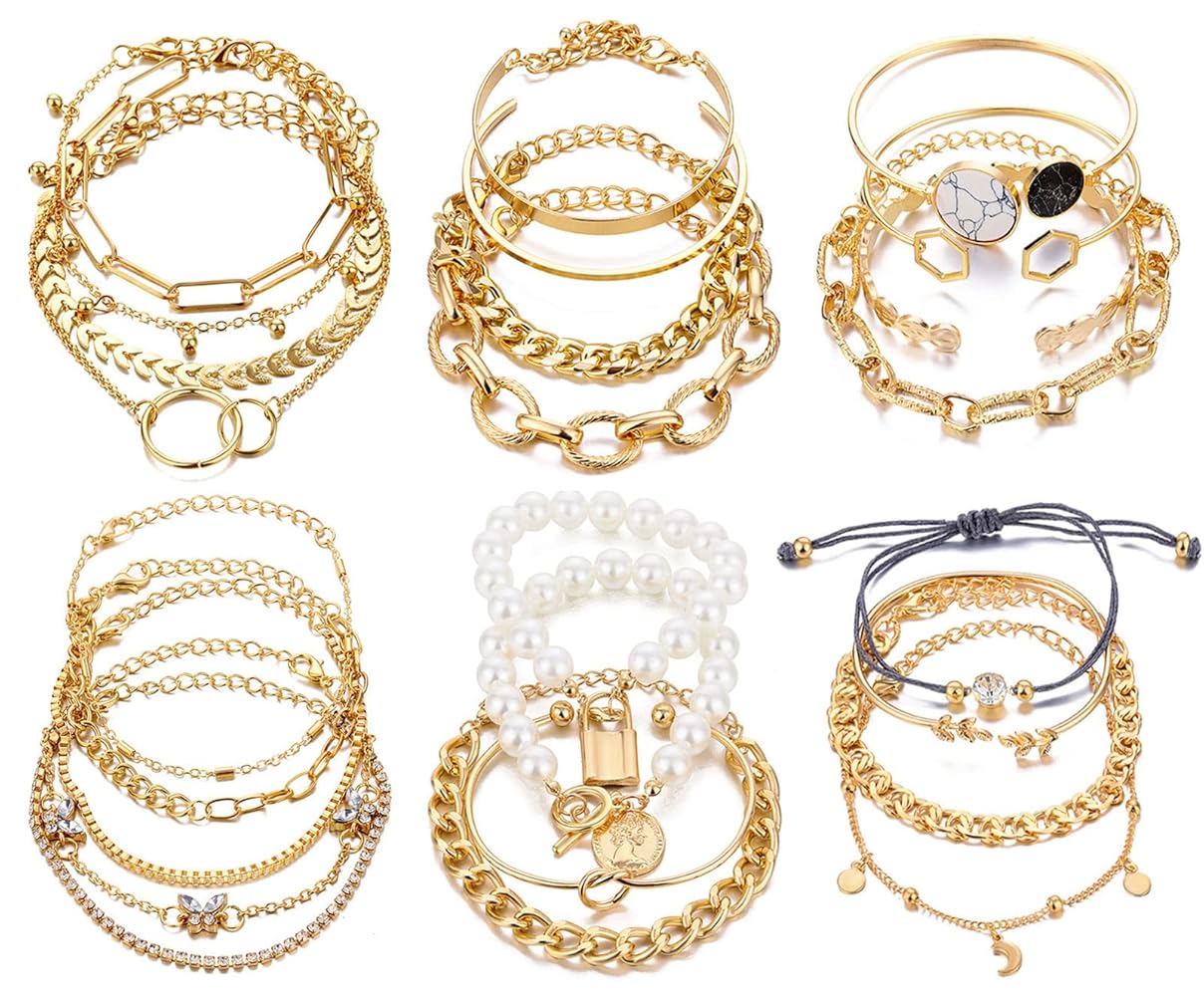 Amazon.com: 17IF 25 PCS(6 Pack) Dainty Boho Gold Chain