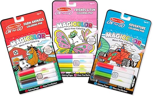Melissa & Doug On The Go Magicolor cuaderno para colorear, Paquete de almohadillas para colorear Magicolor