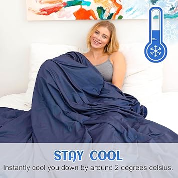 Ailemei Direct Cooling Throw Blanket for Hot Sleepers,Double Sided Cold Effect, Lightweight Breathable Summer Bed Blanket for Couch,Transfer Heat to Keep Body Cool Night Sweats,50x60