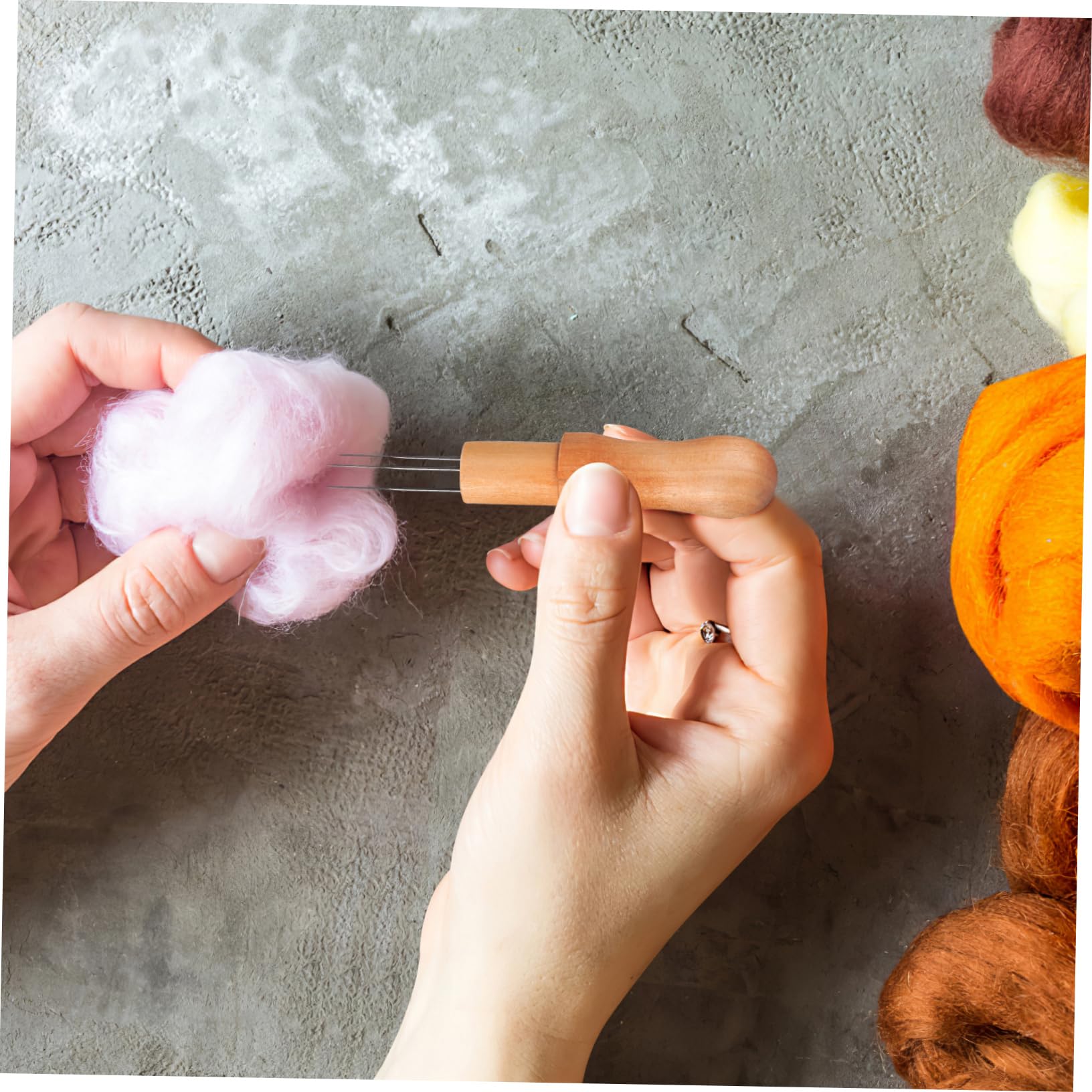 STOBOK Nadelfilzwolle DIY Wollroving Garn Zum Filzen Bastelwolle Wollfilzgarn Für Anfänger Und Fortgeschrittene Filzbastelbedarf