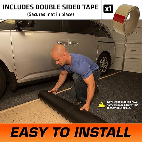 Miniatura 10 de Armor All Tapete para piso de garaje/tapete de derrame de aceite (30" x 59"), absorbente, impermeable, reutilizable, duradero, contiene líquidos