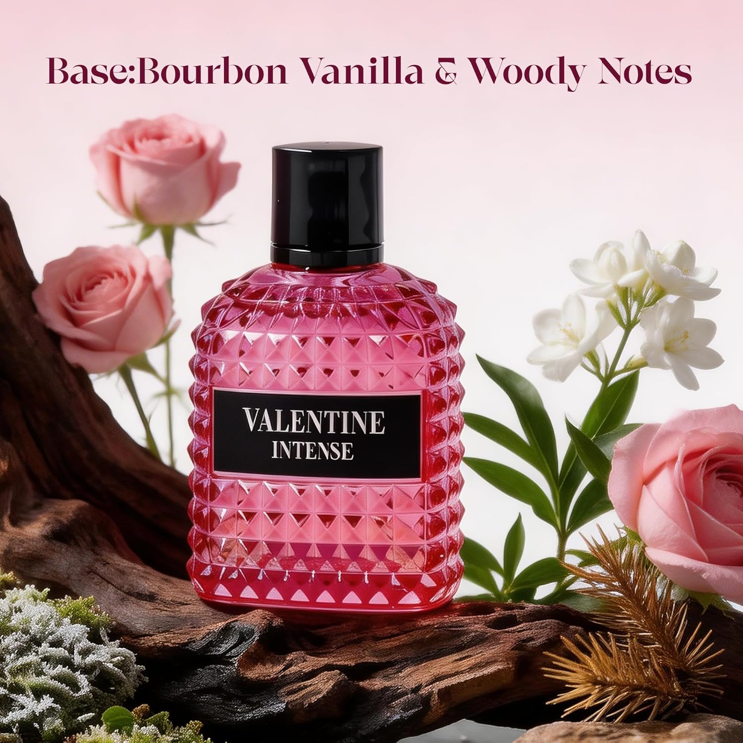 3PCS Perfume Set for Women - Floral Fragrance Gift Set with Vanilla,Sweet Fruity Eau De Parfume| 3.4 Fl Oz Each(Valentine Extra&Intense&PINK)