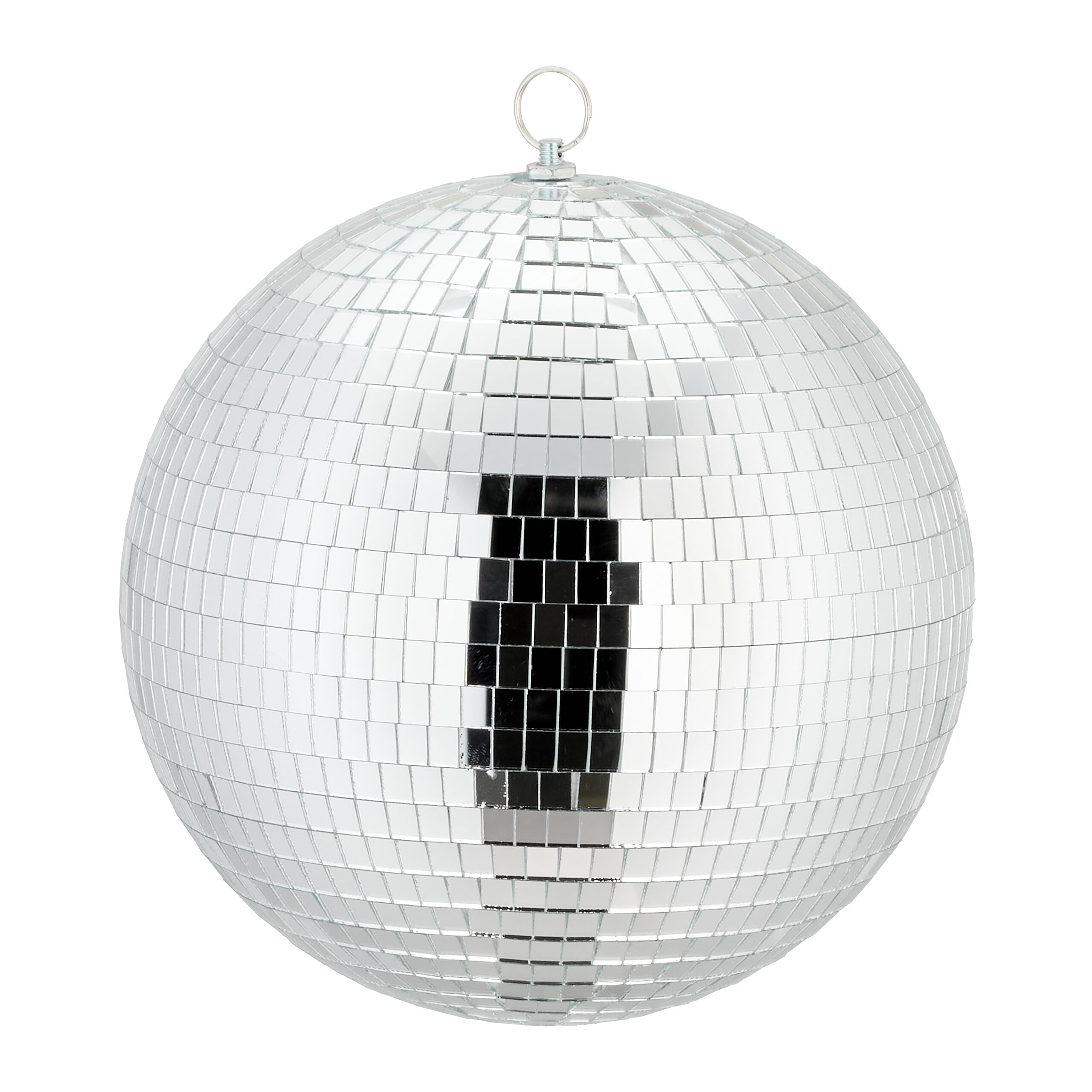 Relaxdays Palla da Discoteca Strobosferica, Ø 25 cm, Mirror Disco Ball, Strobosfera a Specchio, Party Gadget, Argentato